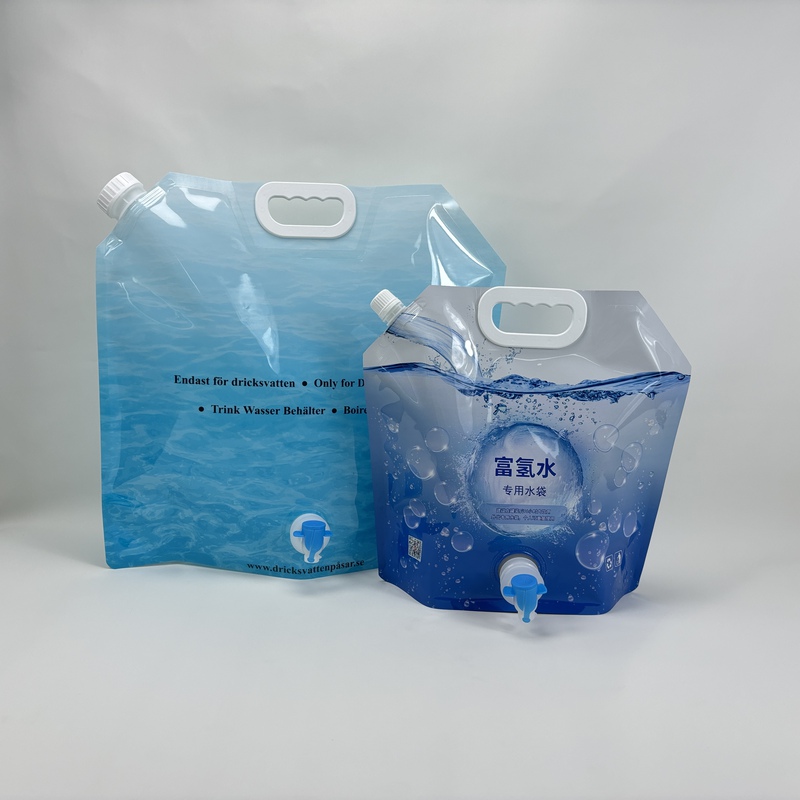 10L 5L 定制印刷食品級(jí) 透明純鋁 登山可折疊水袋 閥門(mén)